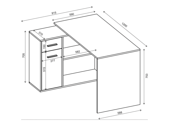 Rašomasis stalas LENA 2 Rašomasis stalas LENA 2