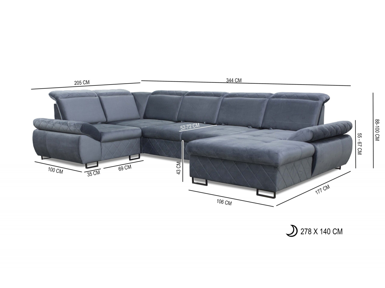 Minkštas kampas SELLY OT-II-R-I 7