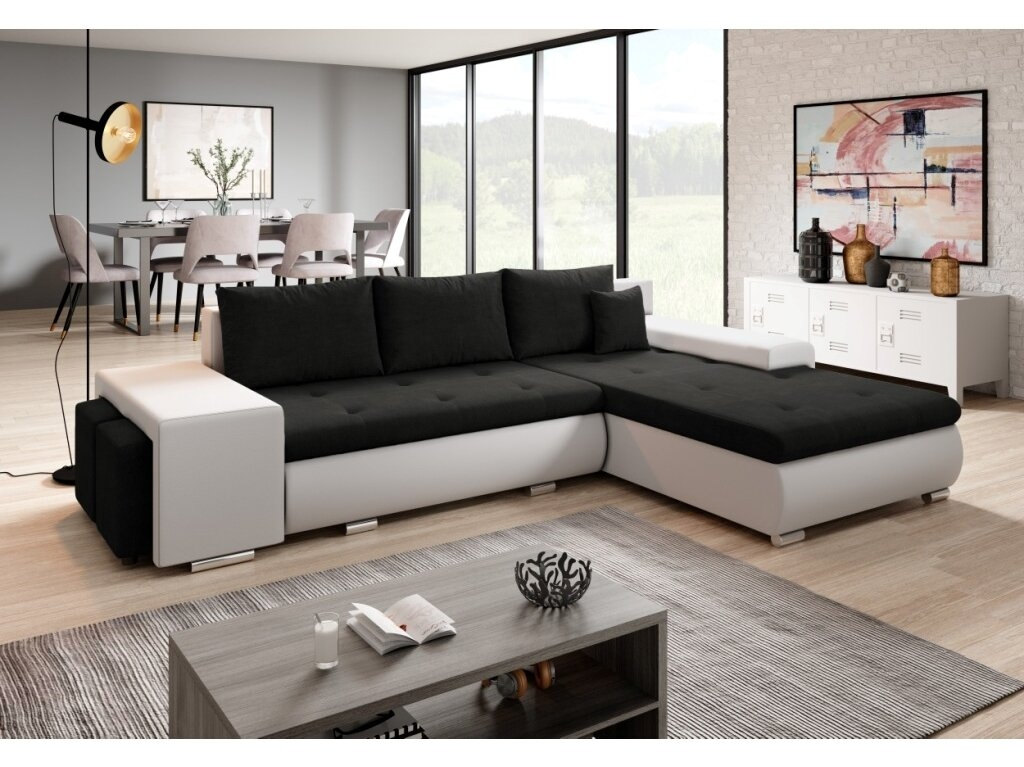 Minkštas kampas SORENTO MINI su Pufa 2 Minkštas kampas SORENTO MINI su Pufa 2