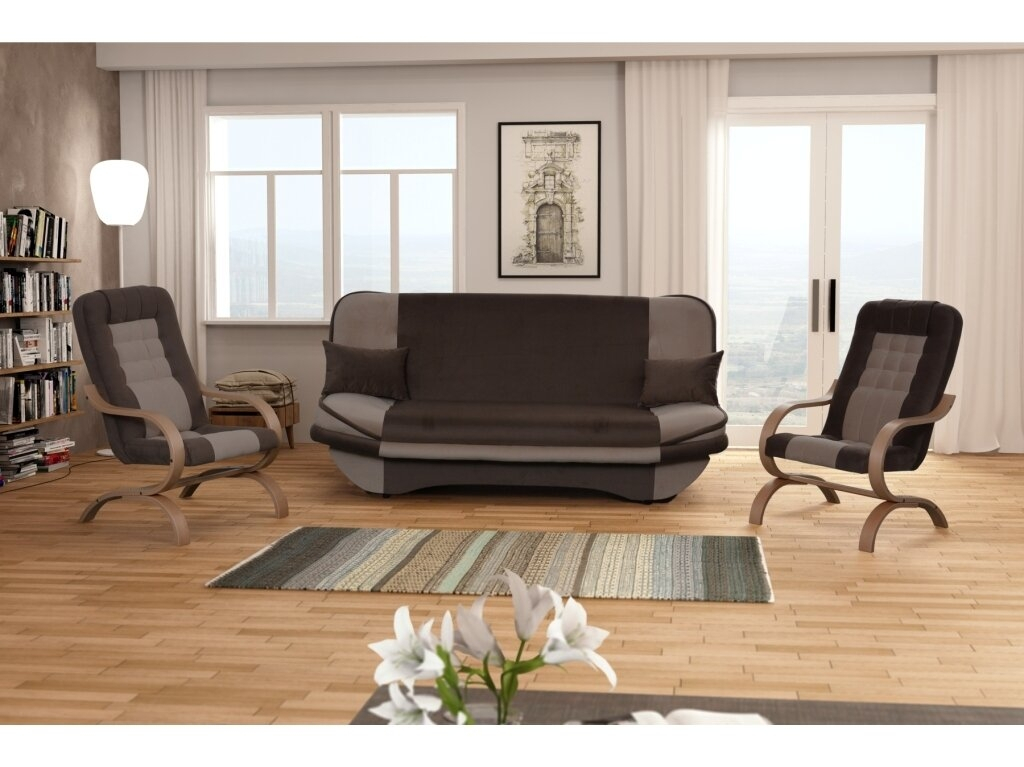 Minkštų baldu komplektas Grzes 3+1+1 3