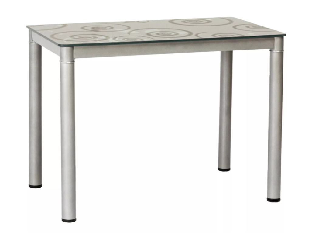 Stiklinis valgomojo stalas DAMAR 100x60 6