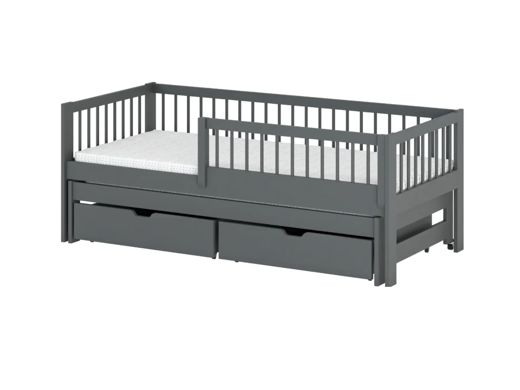 Dvigulė vaikiška lova su stalčiais SOFTI 80x180 8 Dvigulė vaikiška lova su stalčiais SOFTI 80x180 8