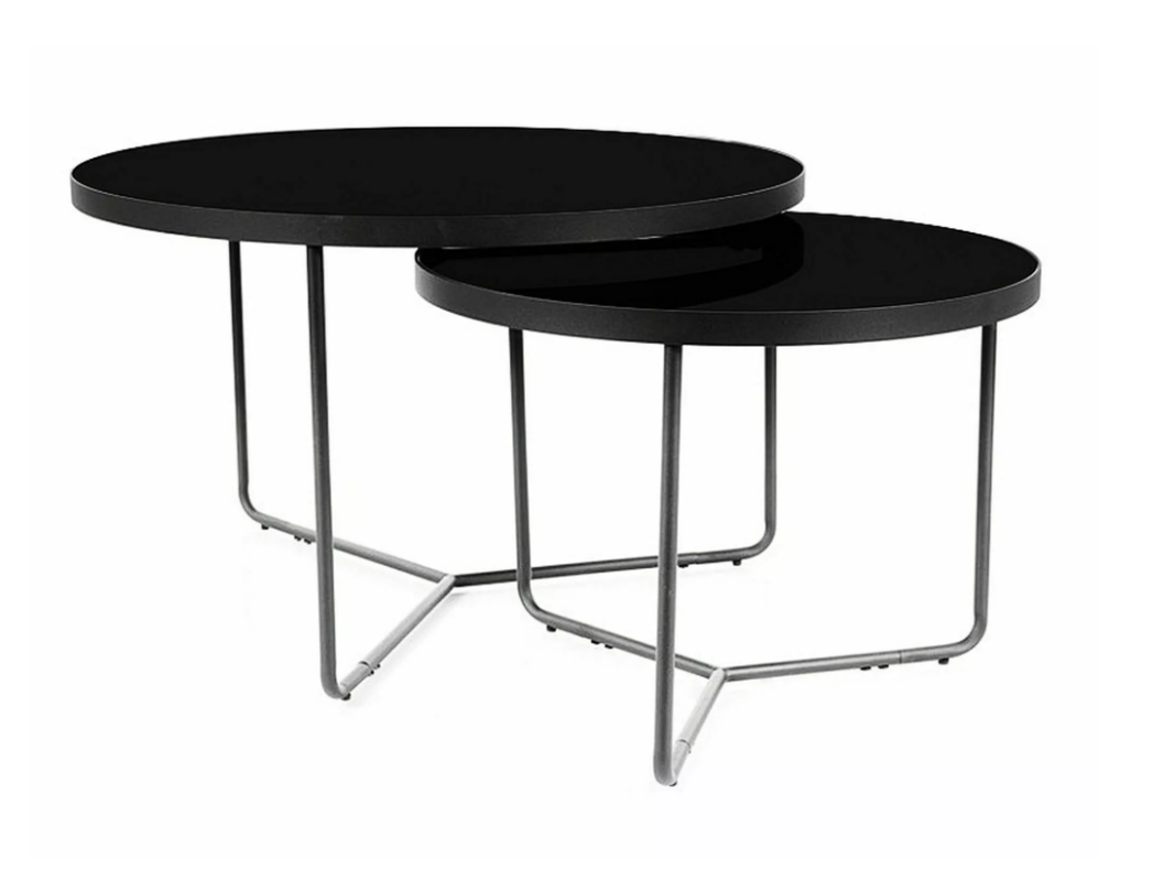 Stiklinis kavos staliukų rinkinys ITALIA 4 Stiklinis kavos staliukų rinkinys ITALIA 4