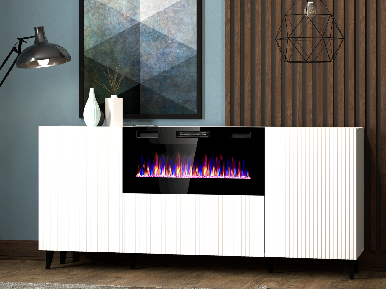 Komoda PAFOS 180 su elektriniu židiniu 7 Komoda PAFOS 180 su elektriniu židiniu 7