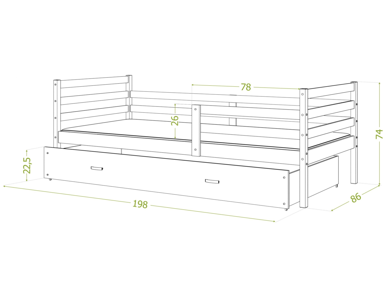 Vaikiška lova JACEK P 11