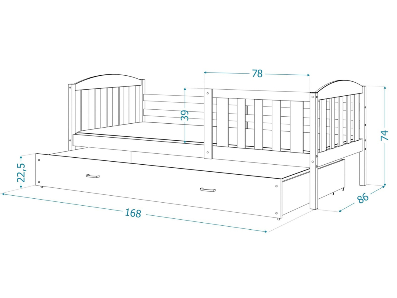 Vaikiška lova KUBUS P 11