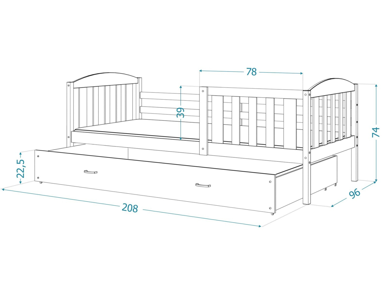 Vaikiška lova KUBUS P 13