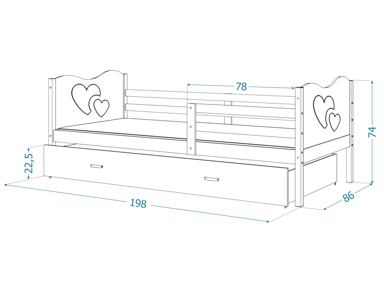 Vaikiška lova MAX P 10 Vaikiška lova MAX P 10
