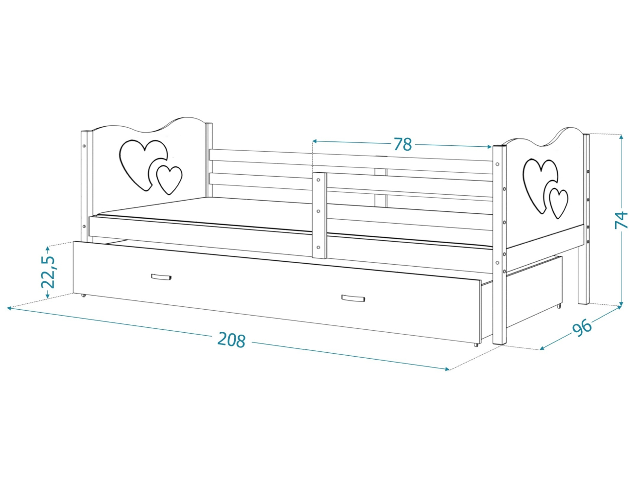 Vaikiška lova MAX P 11 Vaikiška lova MAX P 11