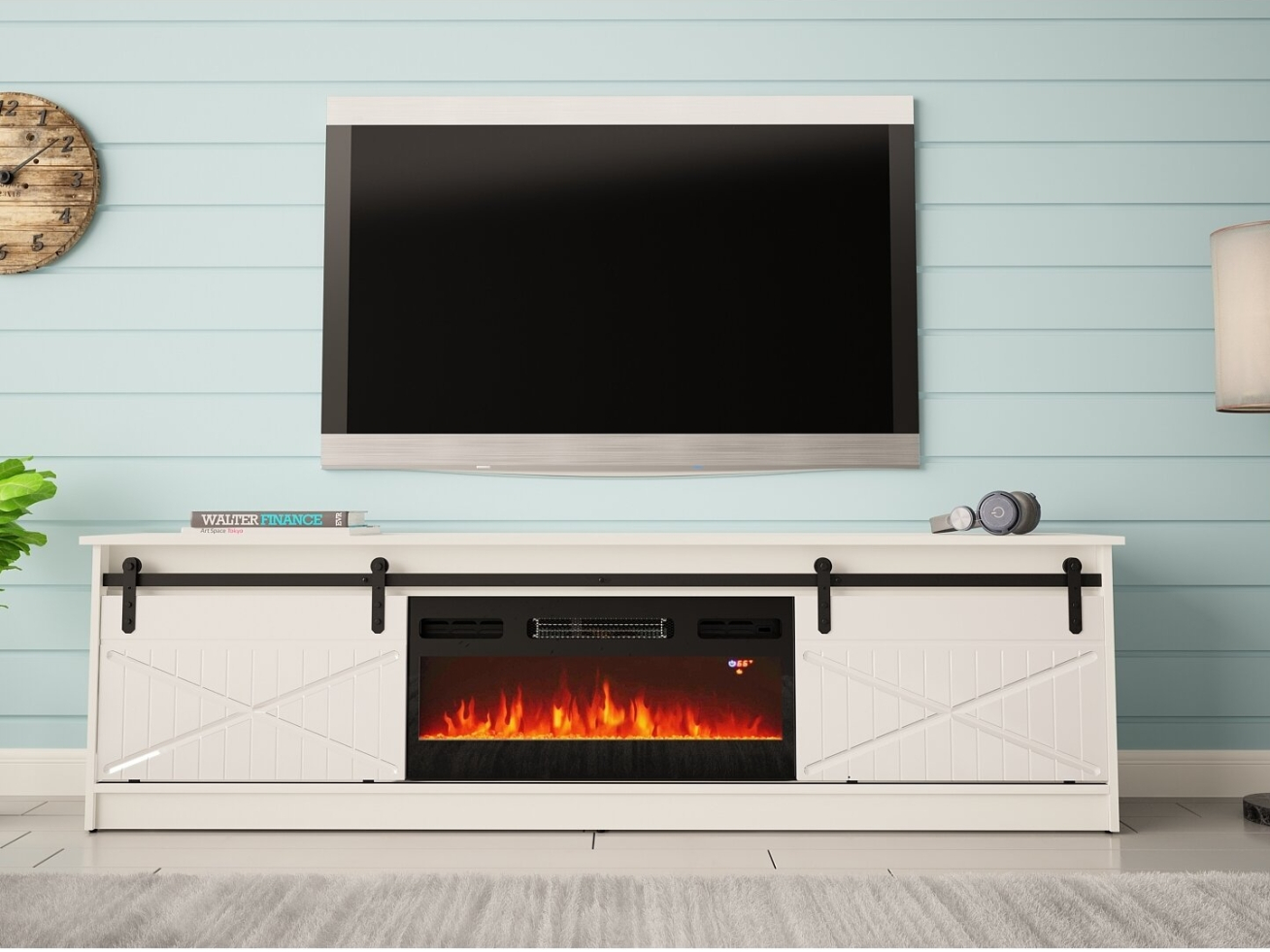 TV Staliukas GRANERO su elektriniu židiniu 7 TV Staliukas GRANERO su elektriniu židiniu 7