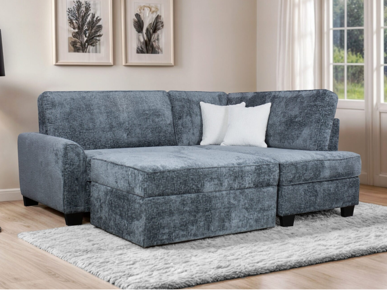 Minkštas kampas POTTER SU PUFA 3 Minkštas kampas POTTER SU PUFA 3