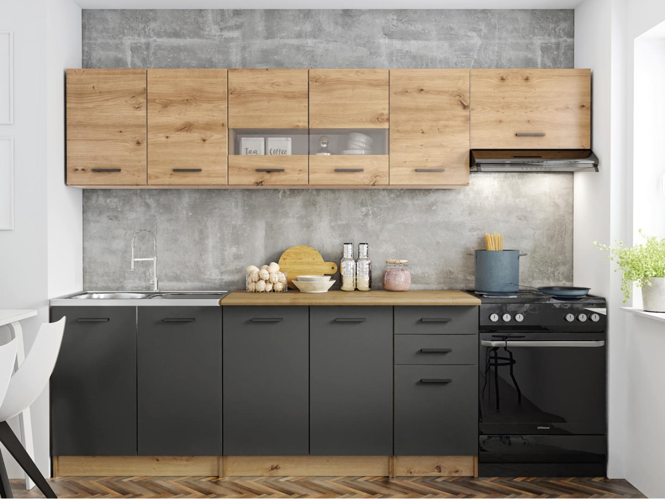 Virtuvės komplektas PERLA 260 2 Virtuvės komplektas PERLA 260 2