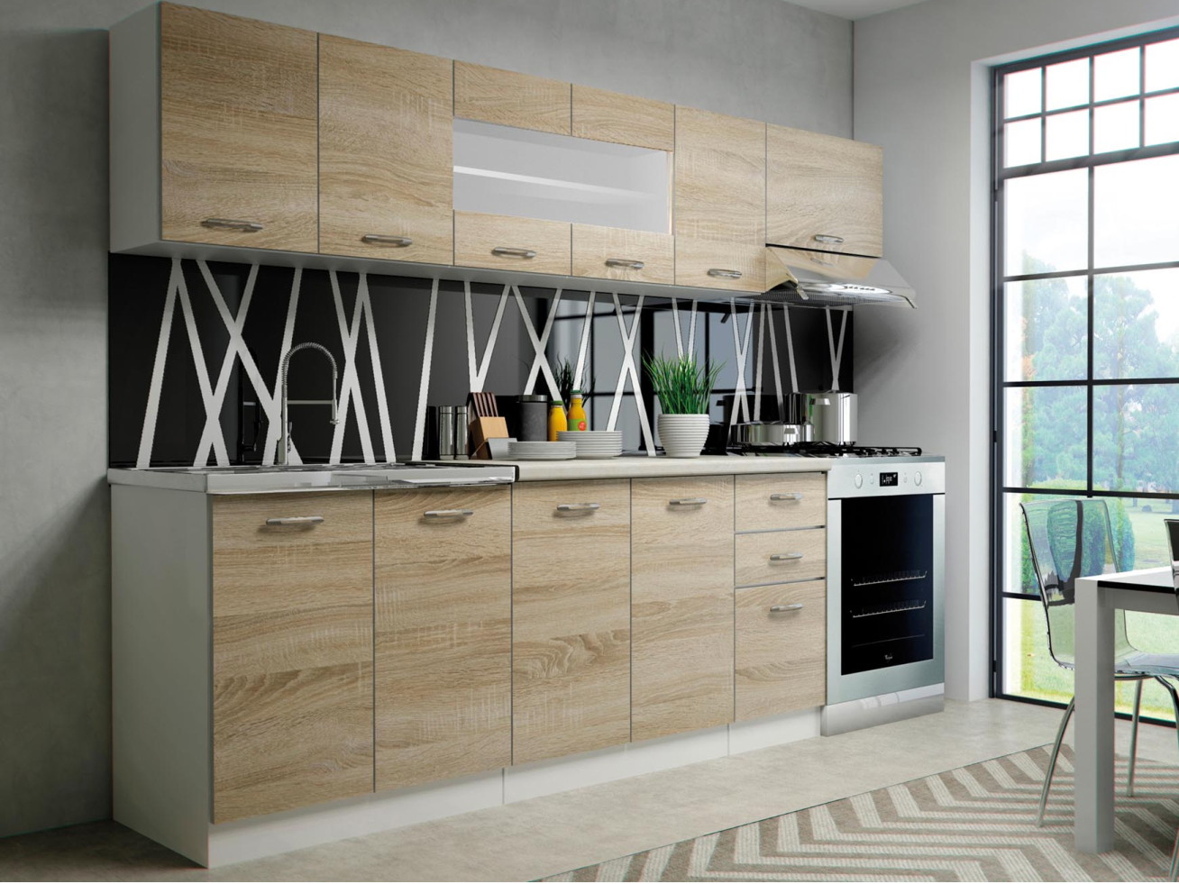 Virtuvės komplektas PERLA 260 3 Virtuvės komplektas PERLA 260 3
