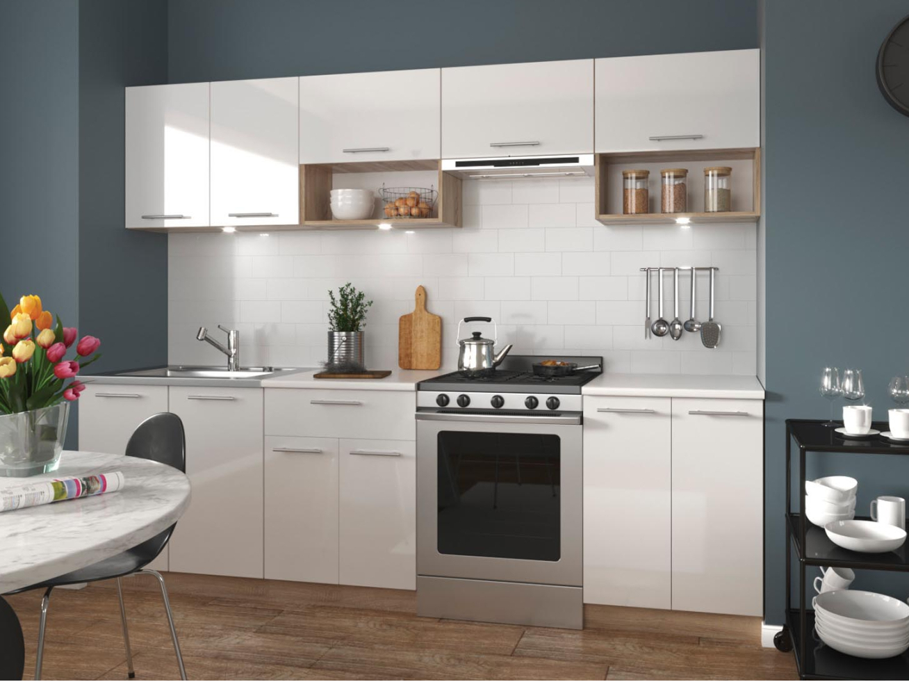 Virtuvės komplektas VIOLA 260 2 Virtuvės komplektas VIOLA 260 2