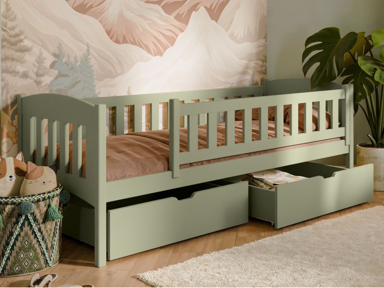 Vaikiška lovytė su stalčiais GUCIO 90x190 23