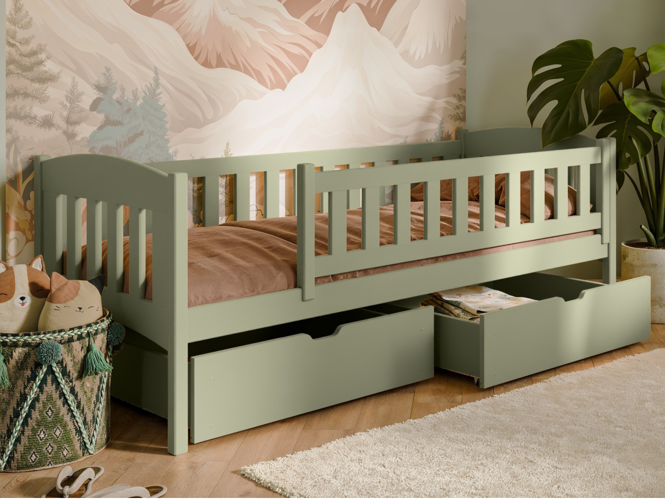 Vaikiška lova su stalčiais GUCIO 90x200 23