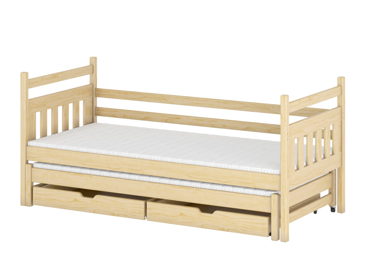 Dvigulė vaikiška lova su stalčiais DANIEL 80x160 9