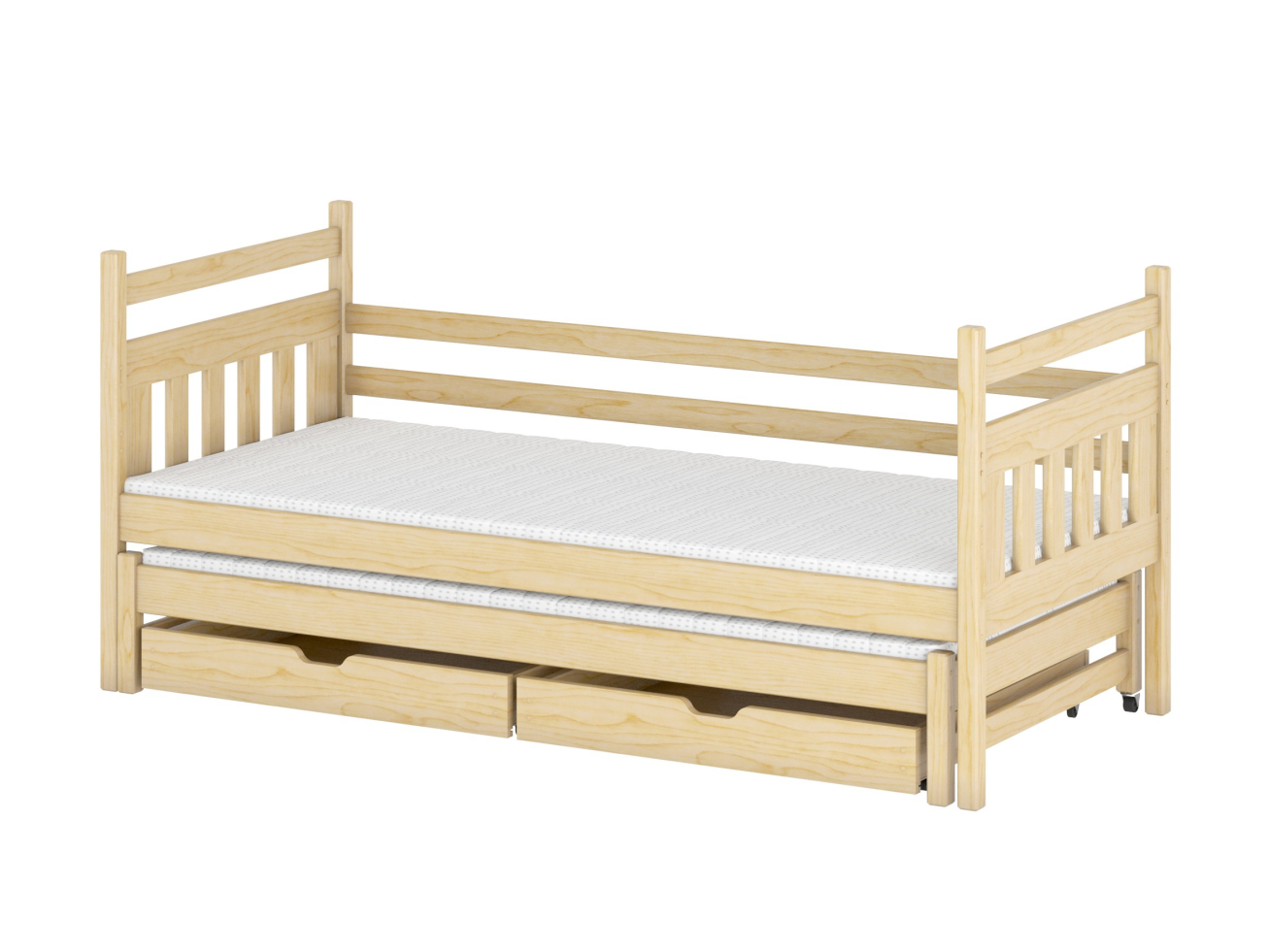 Dvigulė vaikiška lova su stalčiais DANIEL 90x200 9