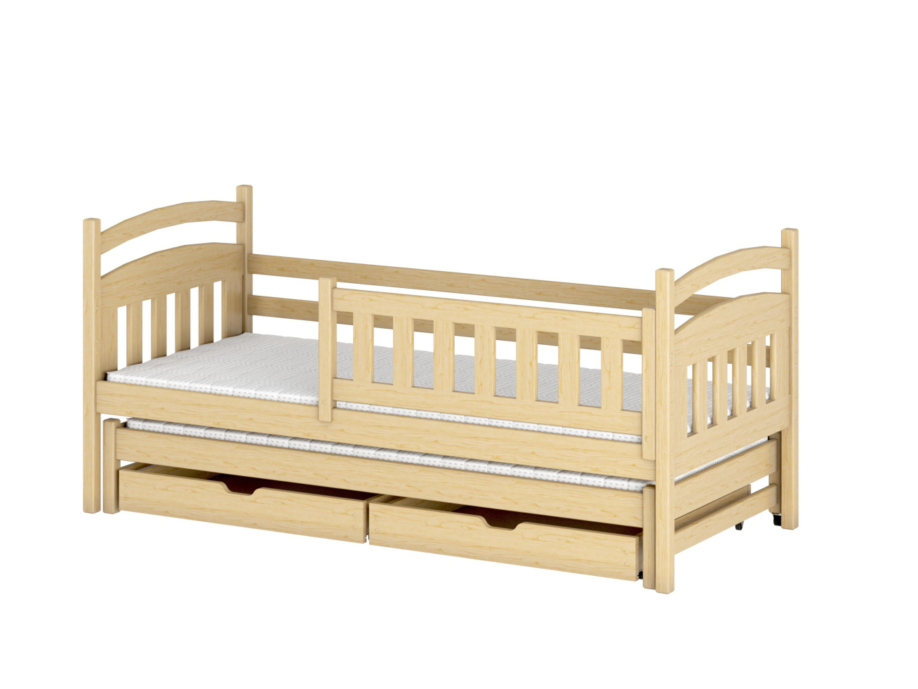 Dvigulė vaikiška lova su stalčiais GALAXY 80x160 12