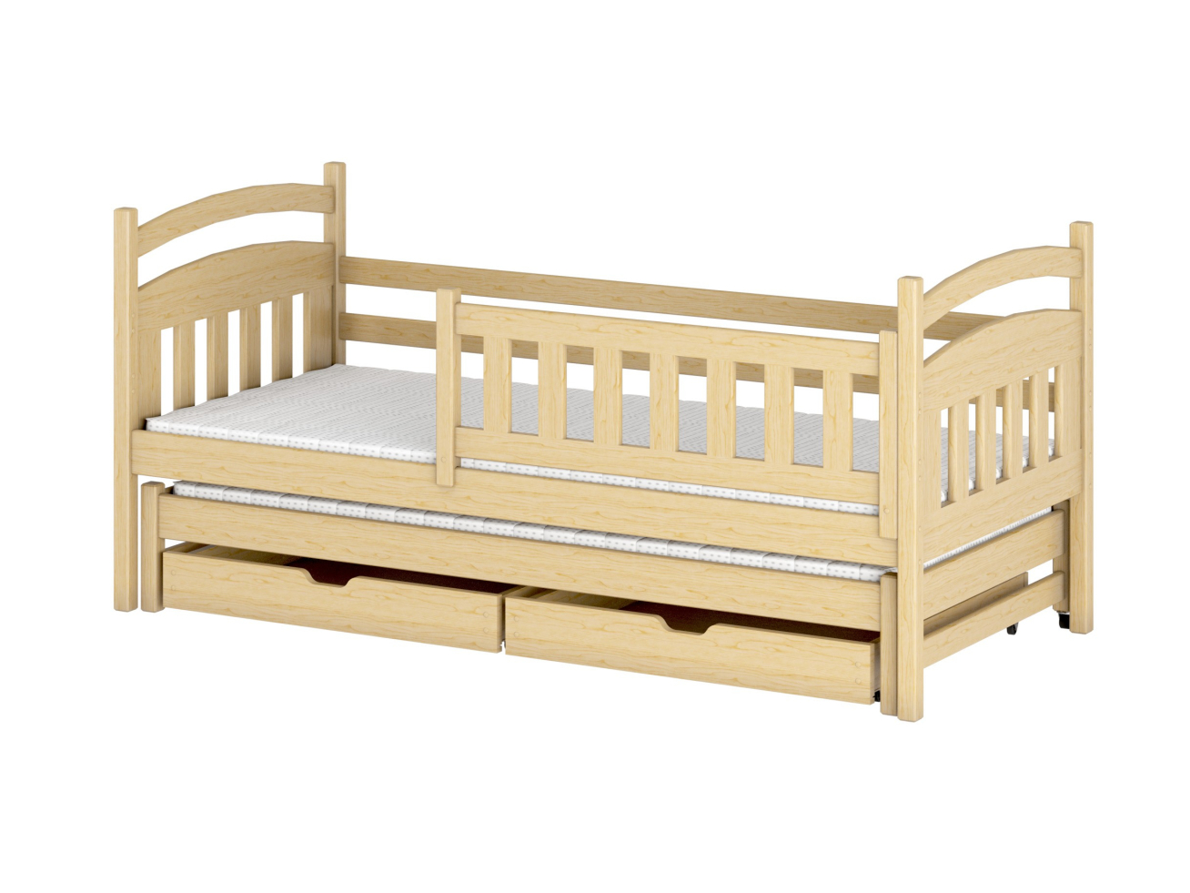 Dvigulė vaikiška lova su stalčiais GALAXY 80x180 11