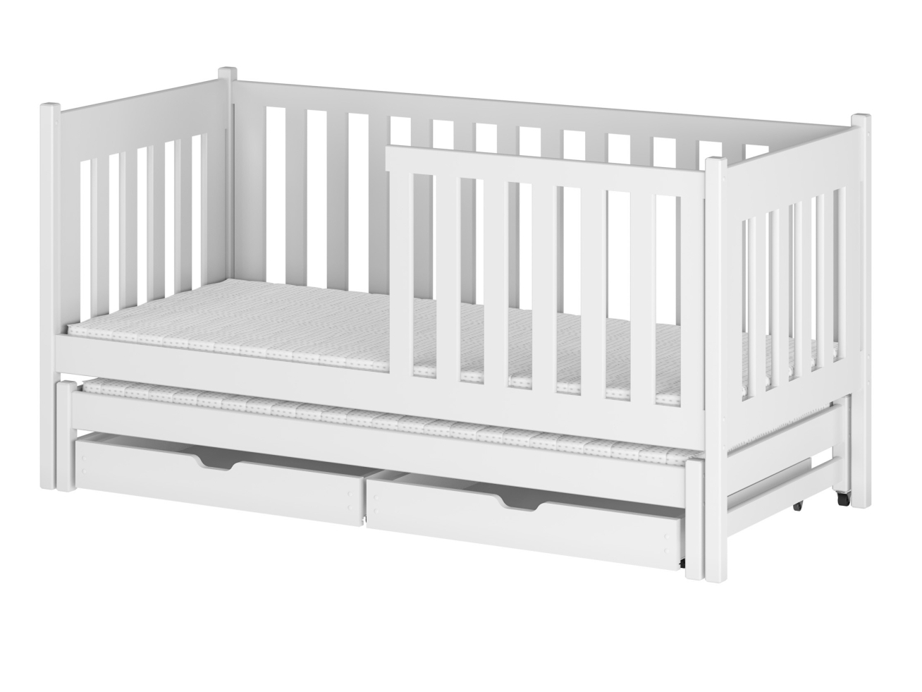 Dvigulė vaikiška lova su stalčiais KAJA 80x200 20