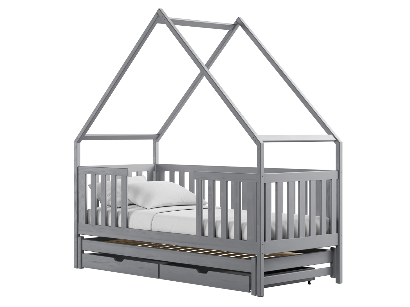 Dvigulė vaikiška lova su stalčiais MAGIC 80x180 7