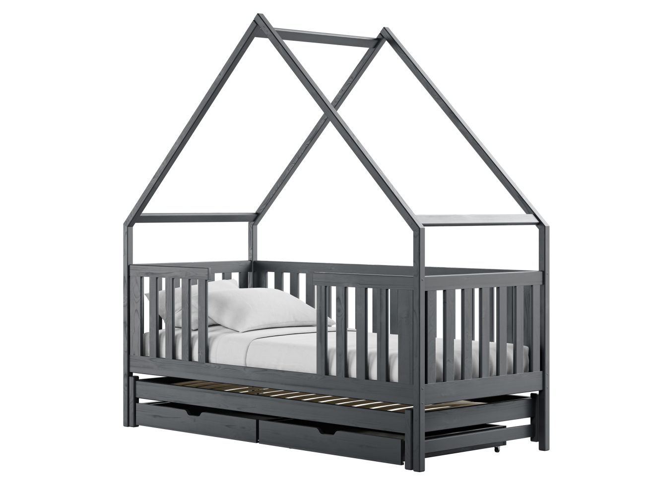 Dvigulė vaikiška lova su stalčiais MAGIC 90x190 6