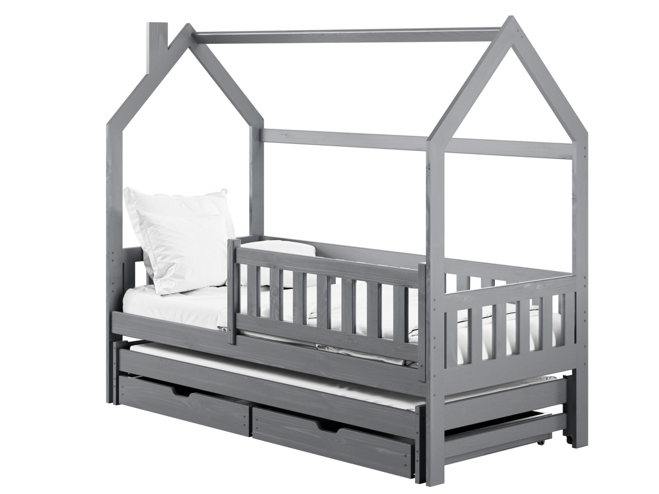 Dvigulė vaikiška lova su stalčiais MONKEY 80x160 9