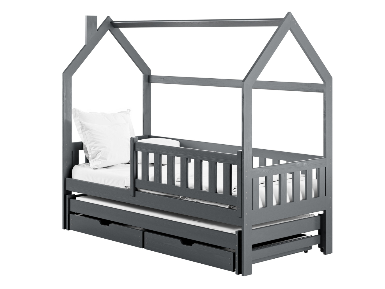 Dvigulė vaikiška lova su stalčiais MONKEY 80x160 8