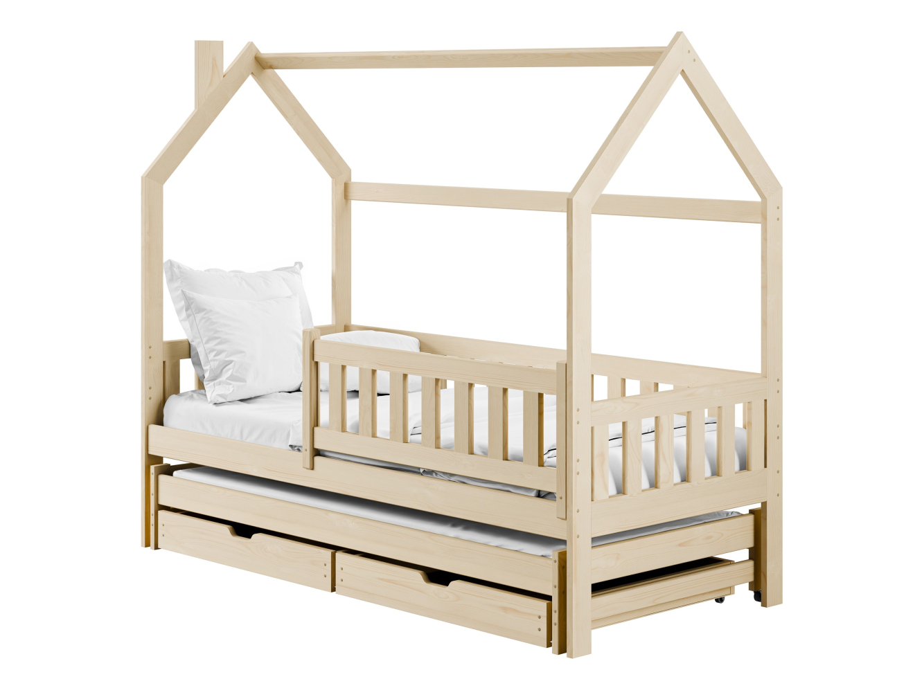 Dvigulė vaikiška lova su stalčiais MONKEY 80x160 10