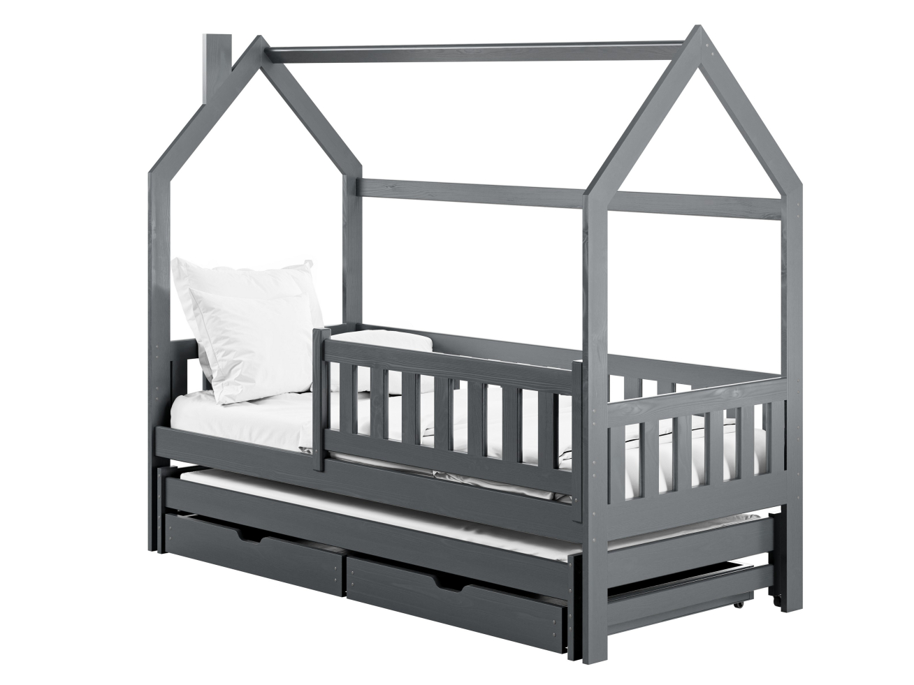 Dvigulė vaikiška lova su stalčiais MONKEY 90x190 8