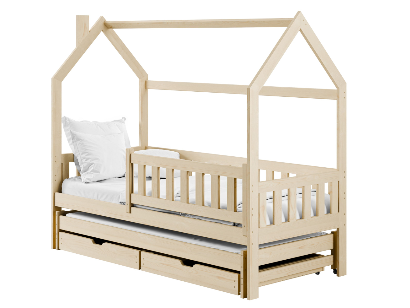 Dvigulė vaikiška lova su stalčiais MONKEY 90x200 10