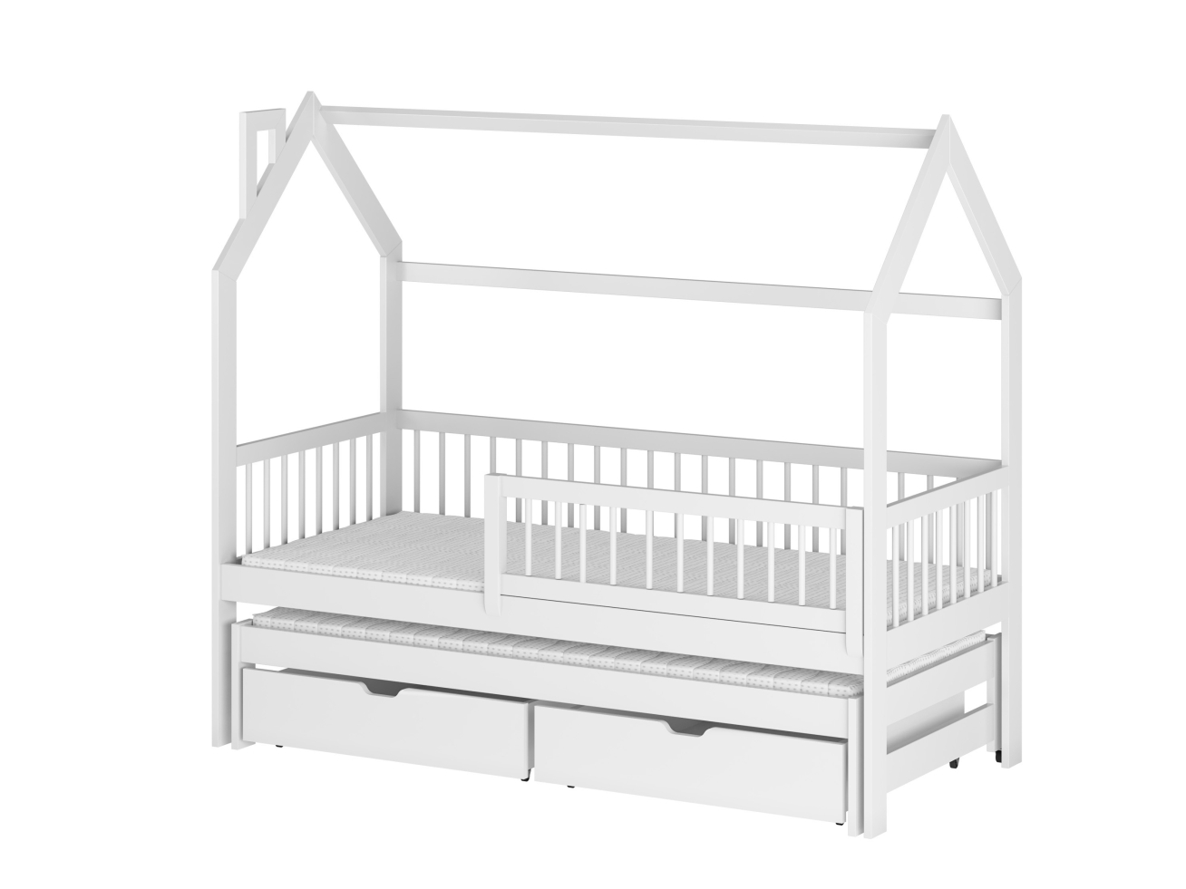 Dvigulė vaikiška lova su stalčiais PAPI 80x160 11