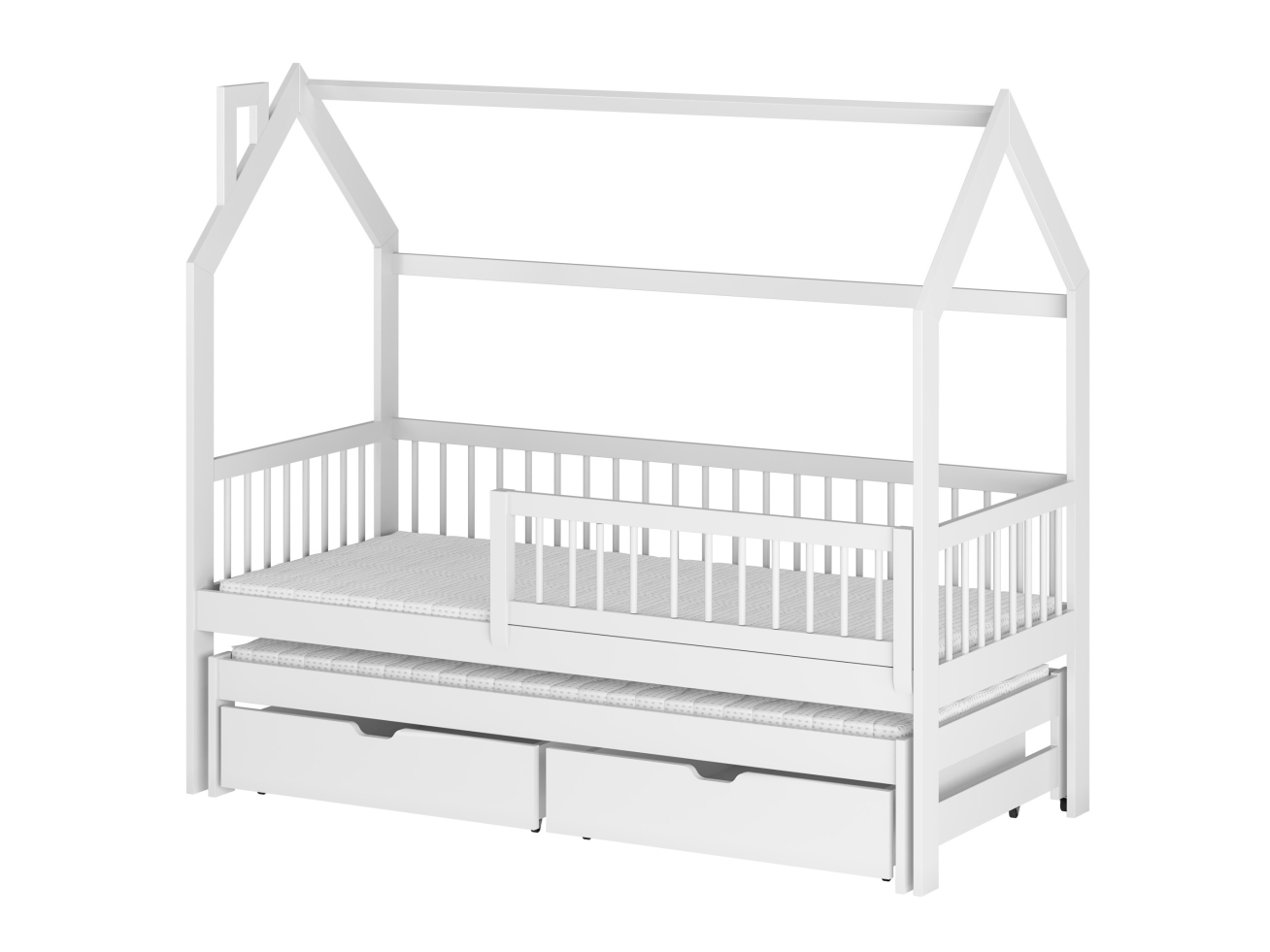 Dvigulė vaikiška lova su stalčiais PAPI 80x180 11