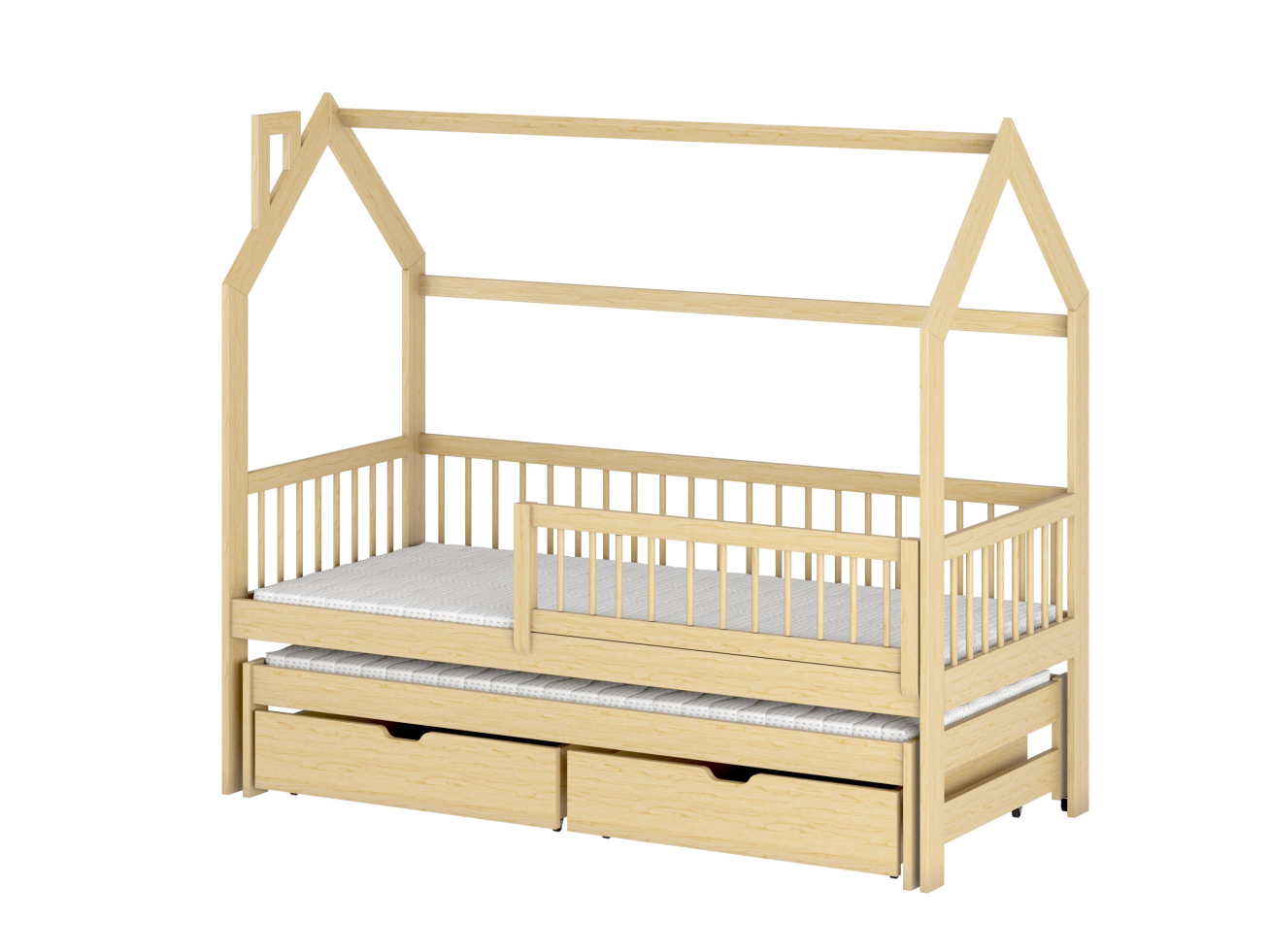 Dvigulė vaikiška lova su stalčiais PAPI 80x200 14