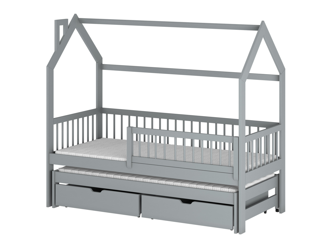 Dvigulė vaikiška lova su stalčiais PAPI 90x190 13 Dvigulė vaikiška lova su stalčiais PAPI 90x190 13