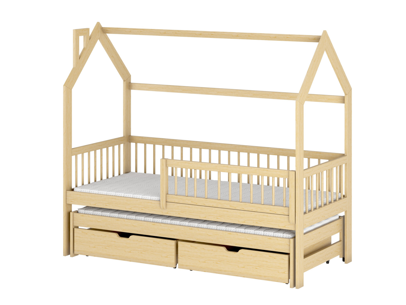 Dvigulė vaikiška lova su stalčiais PAPI 90x190 14