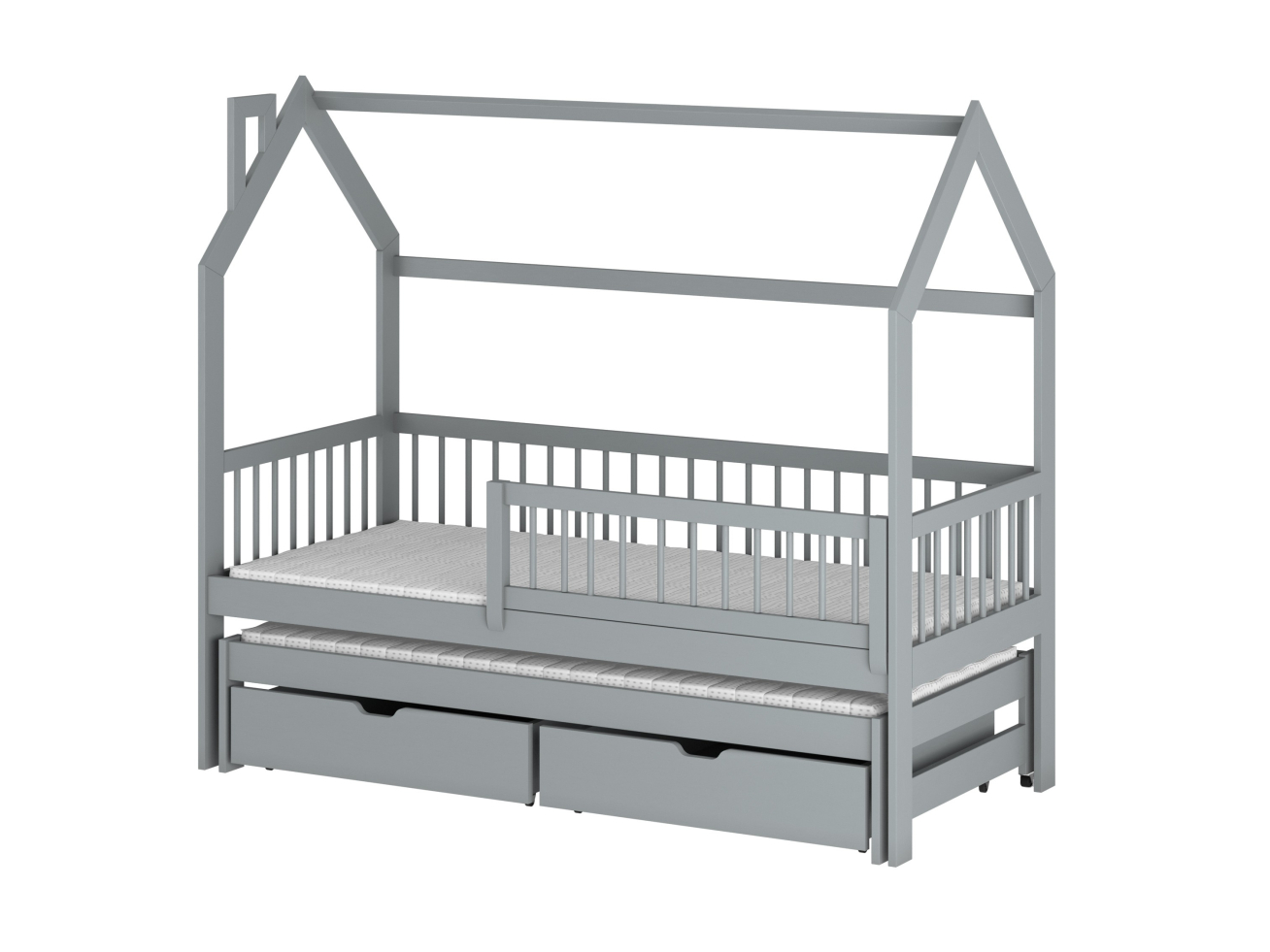 Dvigulė vaikiška lova su stalčiais PAPI 90x200 13 Dvigulė vaikiška lova su stalčiais PAPI 90x200 13