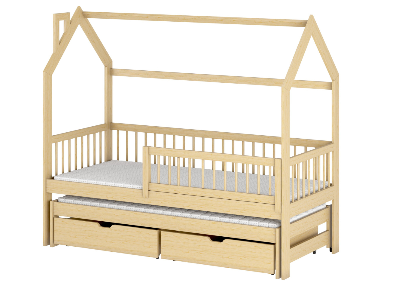 Dvigulė vaikiška lova su stalčiais PAPI 90x200 14 Dvigulė vaikiška lova su stalčiais PAPI 90x200 14