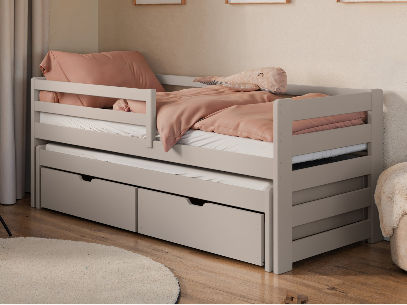 Dvigulė vaikiška lova su stalčiais SENSO 90x190 25 Dvigulė vaikiška lova su stalčiais SENSO 90x190 25