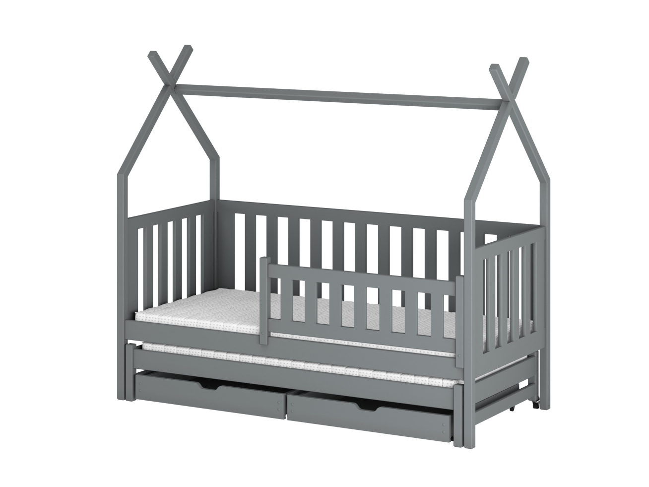 Dvigulė vaikiška lova su stalčiais TYTUS 80x160 9