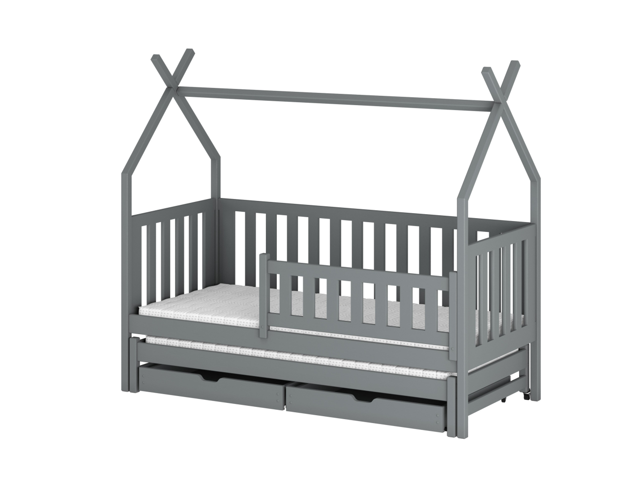 Dvigulė vaikiška lova su stalčiais TYTUS 80x180 9