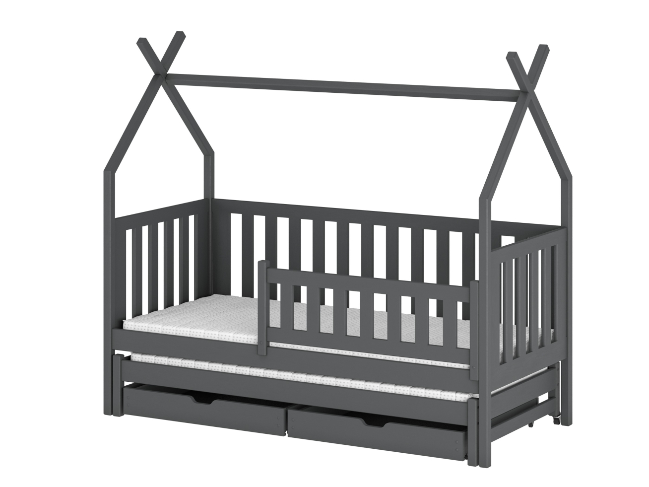 Dvigulė vaikiška lova su stalčiais TYTUS 80x200 8