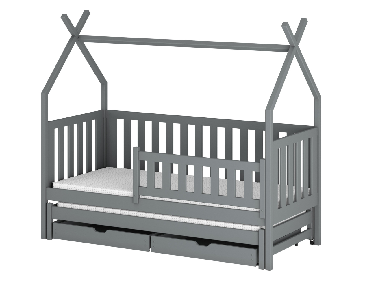 Dvigulė vaikiška lova su stalčiais TYTUS 90x190 9