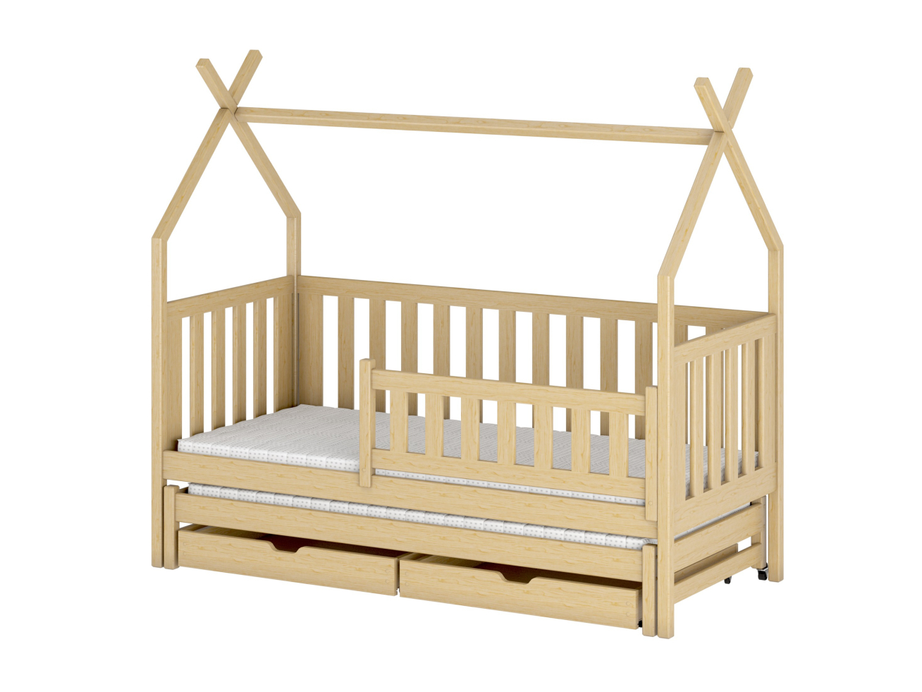 Dvigulė vaikiška lova su stalčiais TYTUS 90x190 10