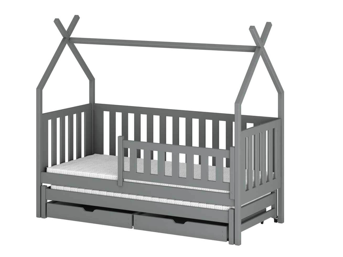 Dvigulė vaikiška lova su stalčiais TYTUS 90x200 9