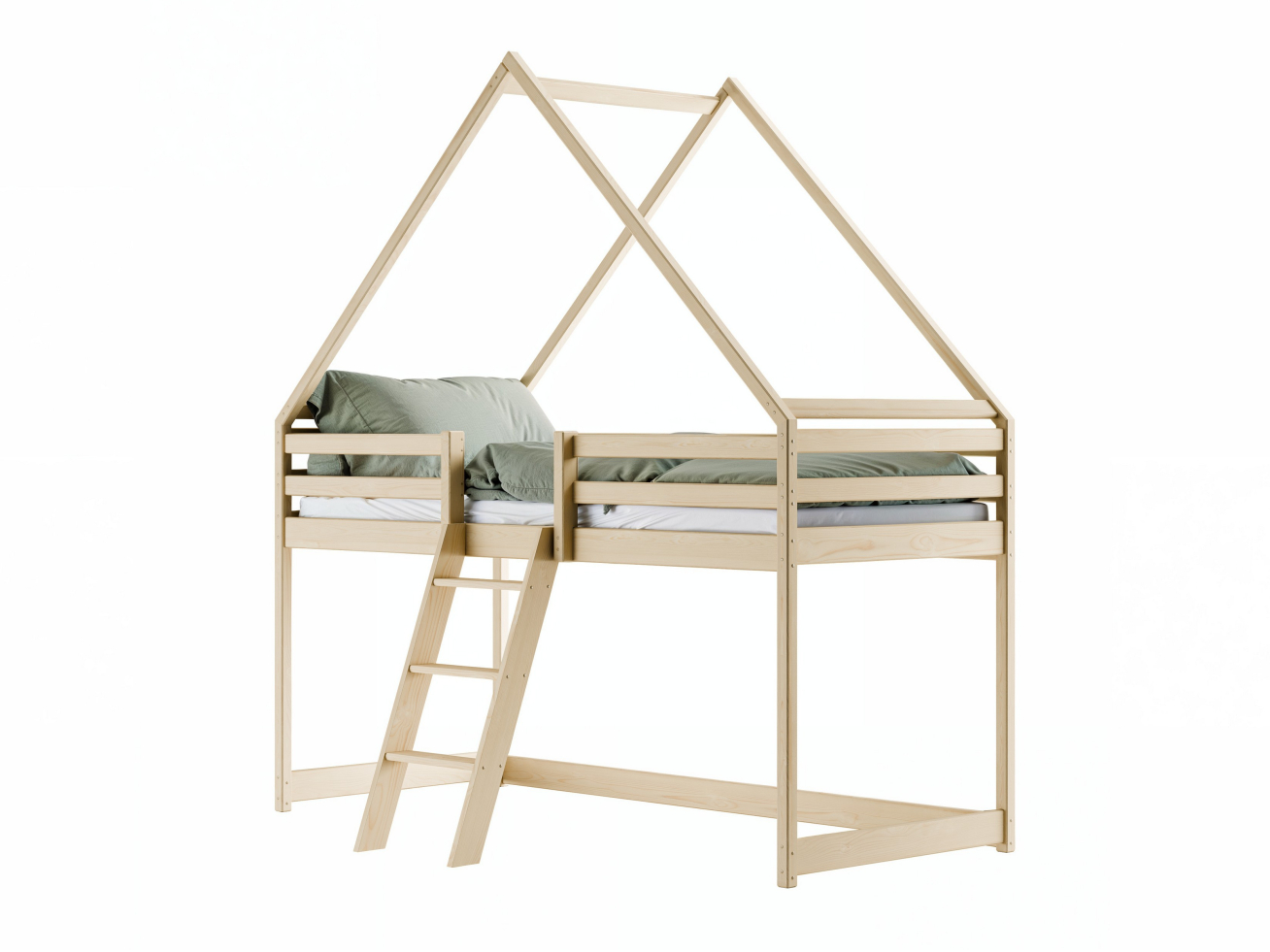 Antresolė lova namelis MOON 80x180 6 Antresolė lova namelis MOON 80x180 6