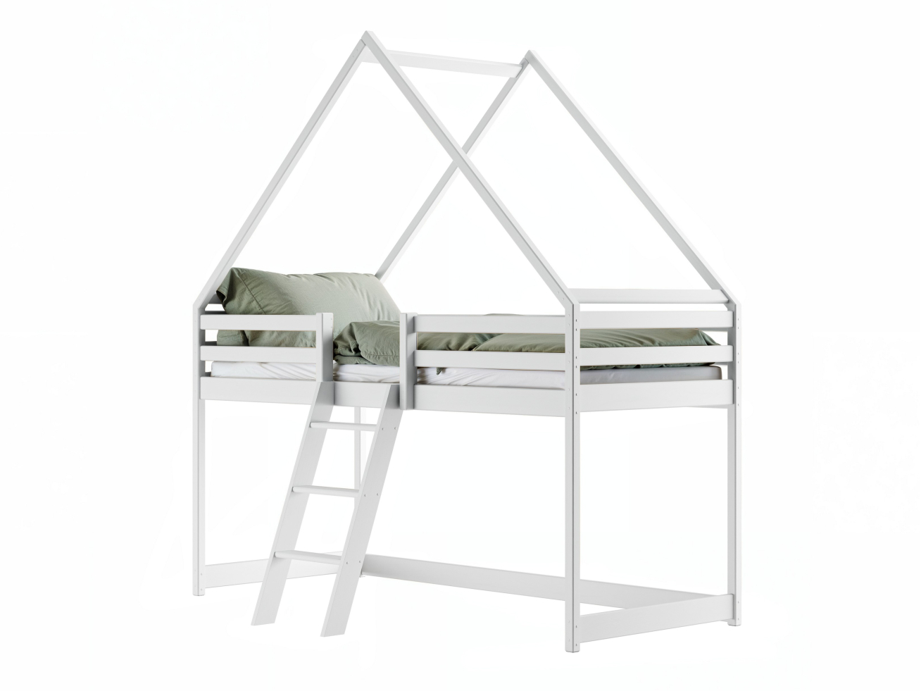 Antresolė lova namelis MOON 90x200 3 Antresolė lova namelis MOON 90x200 3