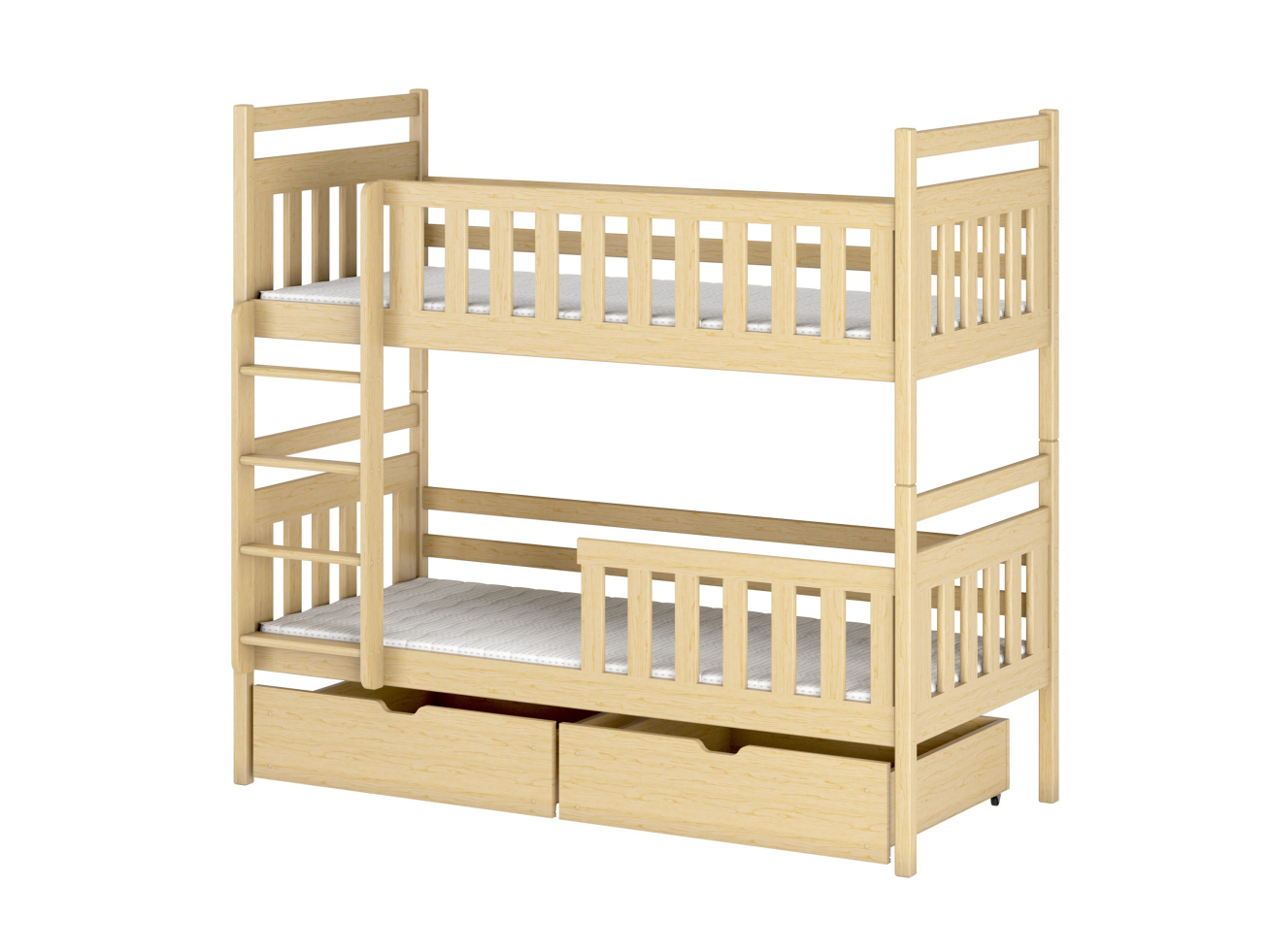 Dviaukštė vaikiška lova su stalčiais MONIKA 90x190 15