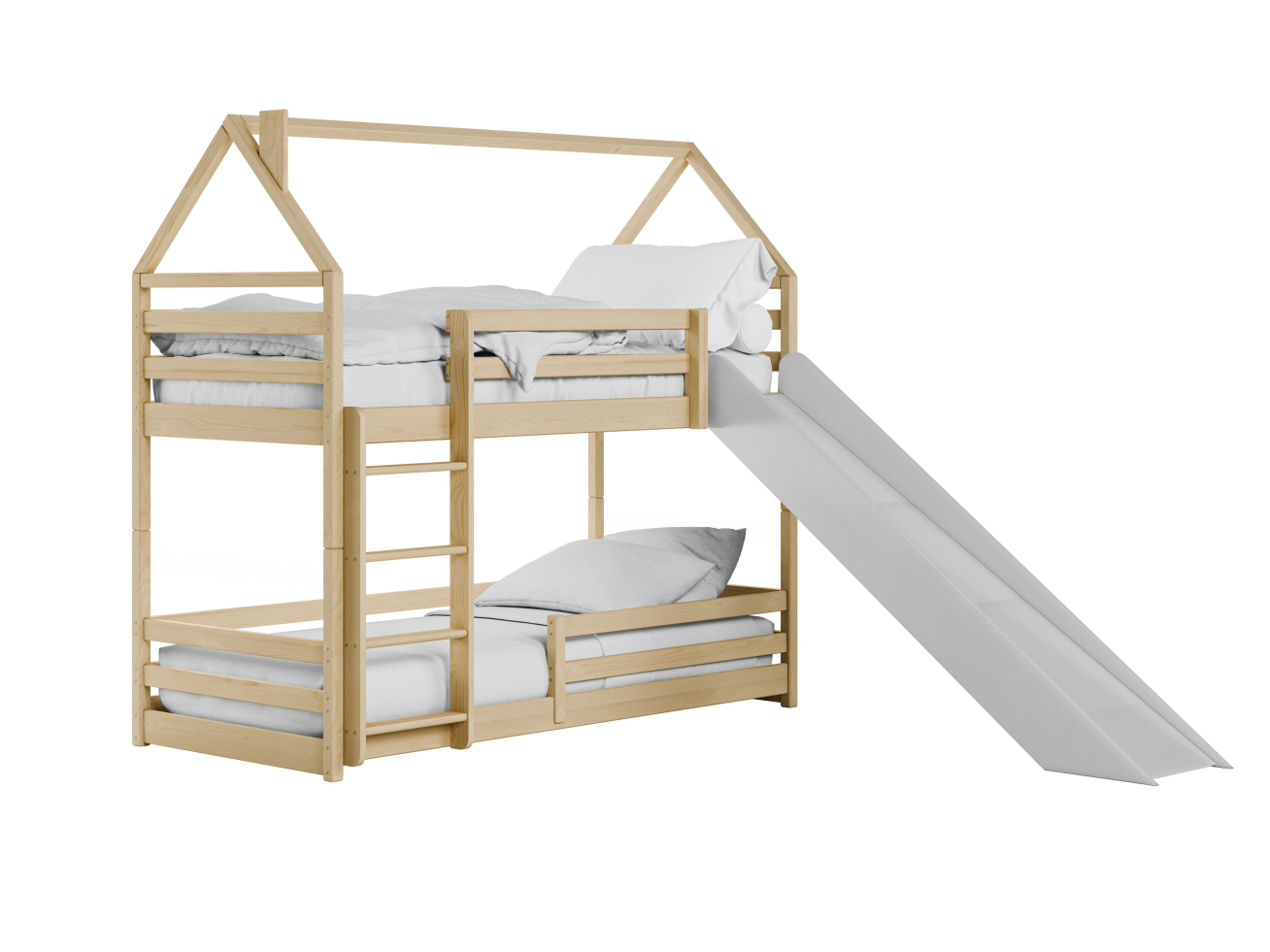 Dviaukštė vaikiška lova su čiuožykla PLAY 80x180 8